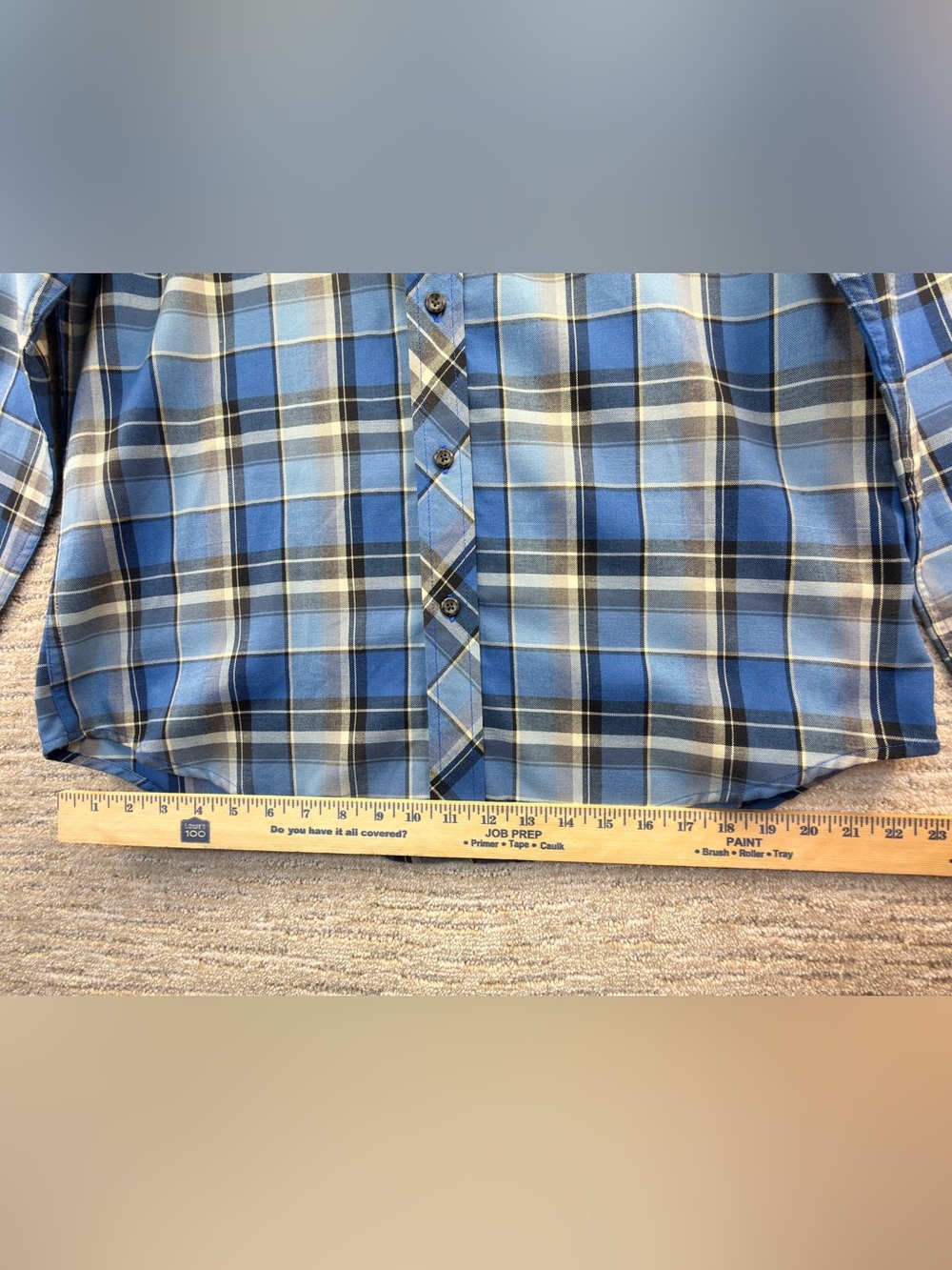 New With Tags Exofficio Blue Plaid Long-Sleeve Travel/Hiking Button-Down Shirt - Picture 4 of 11